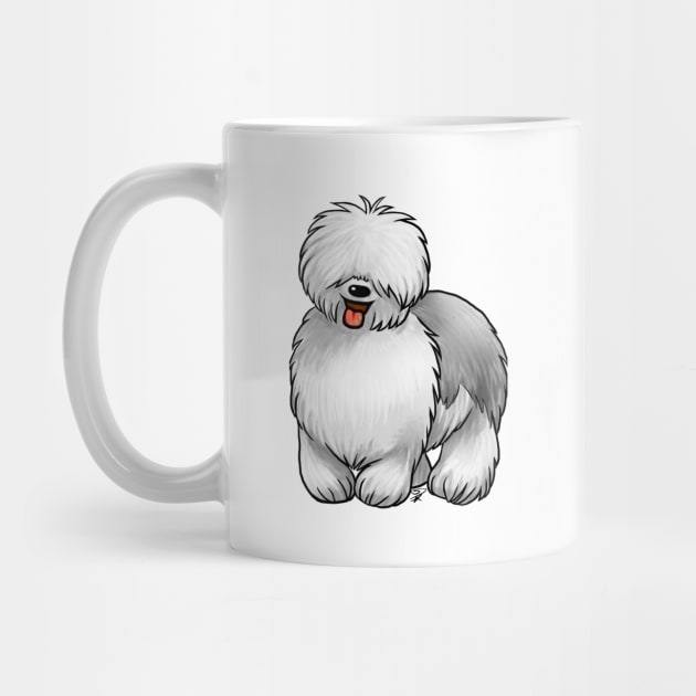 Dog - Old English Sheepdog - Gray and White by Jen's Dogs Custom Gifts and Designs